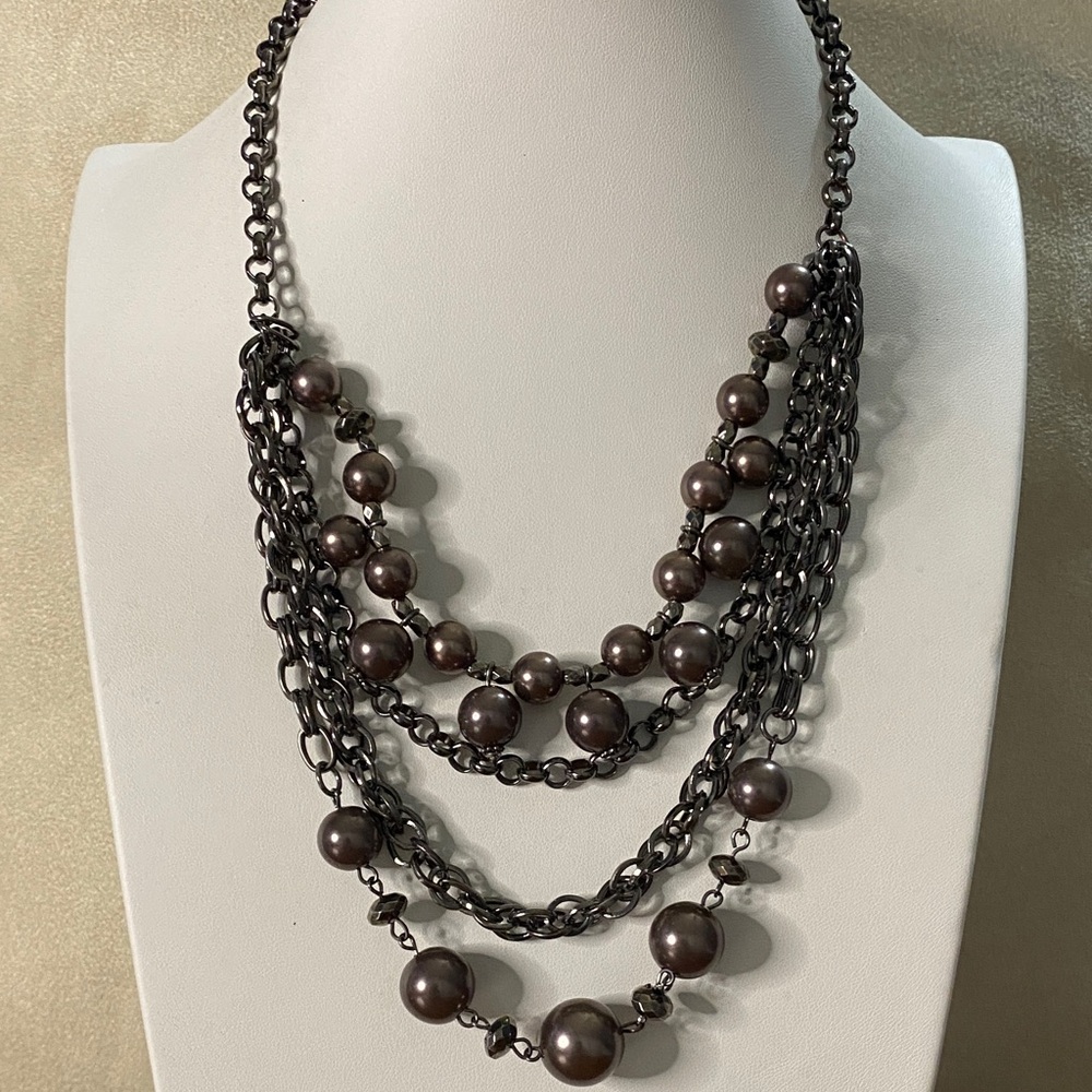 10/$10 Multi-Layered Black Necklace